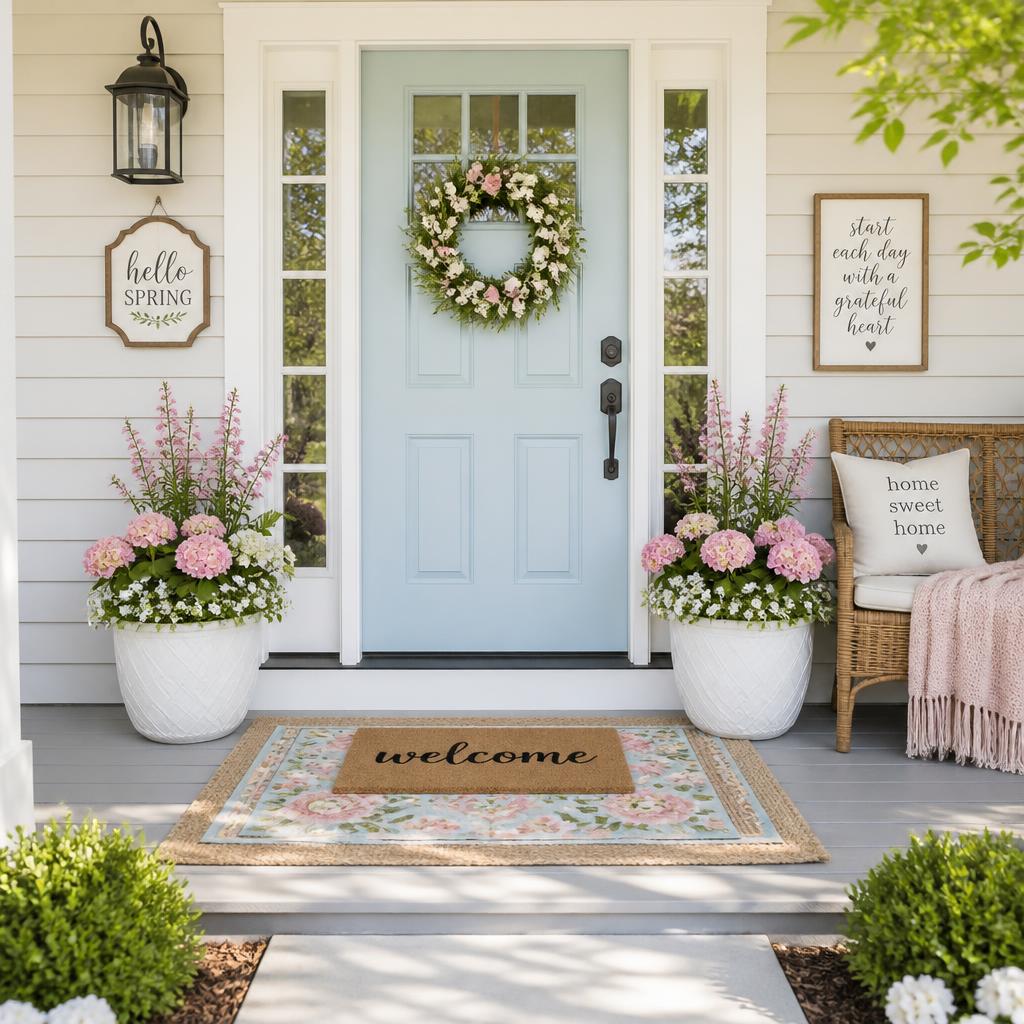 Apple Blossom Charm porch display