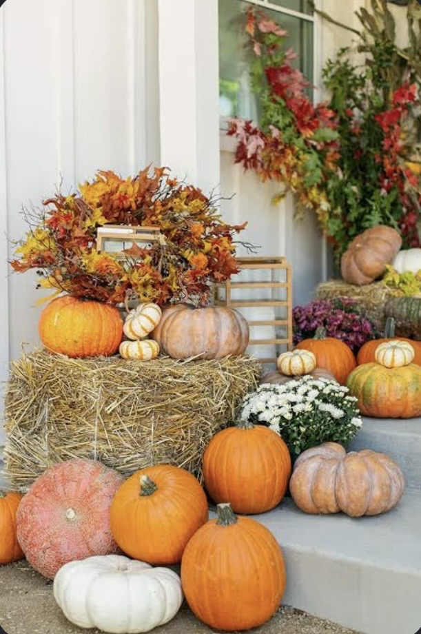 Classic Fall porch display