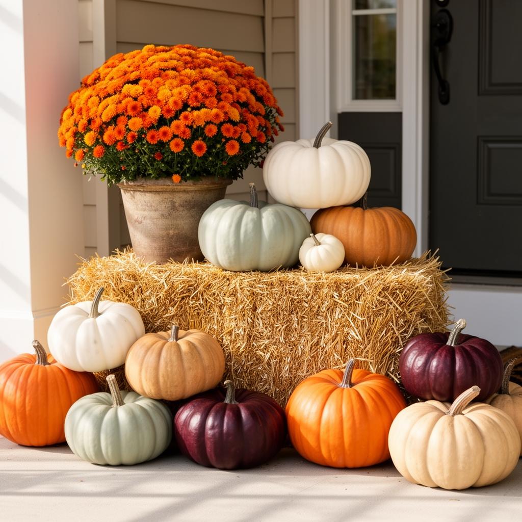 Classic Fall porch display